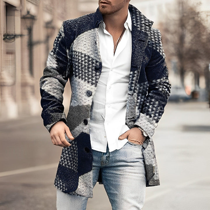 Stilla | Herrerternet Overcoat - Knappelukning med sidelommer
