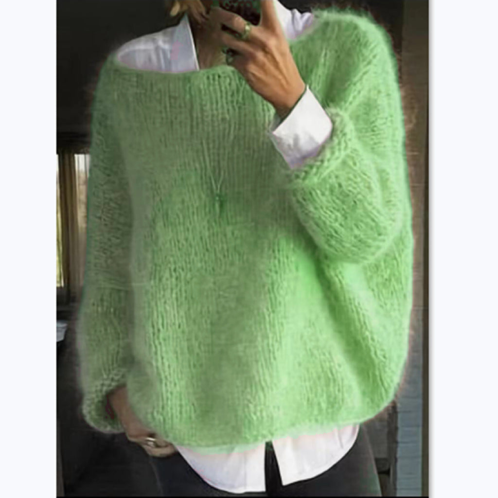 Stilla | Sweater med farvet hals