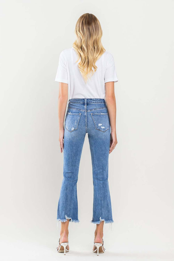 Stilla | by Flying Monkey Full Size Høj Talje Cropped Flare Jeans