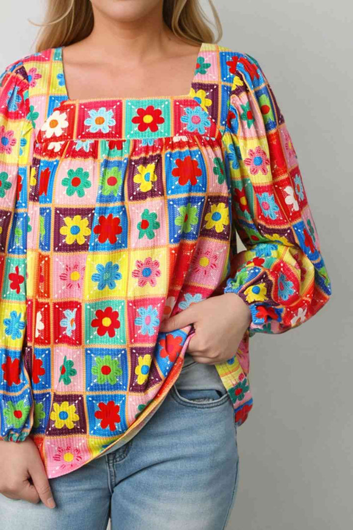Stilla | Square Neck Ballonærme Top
