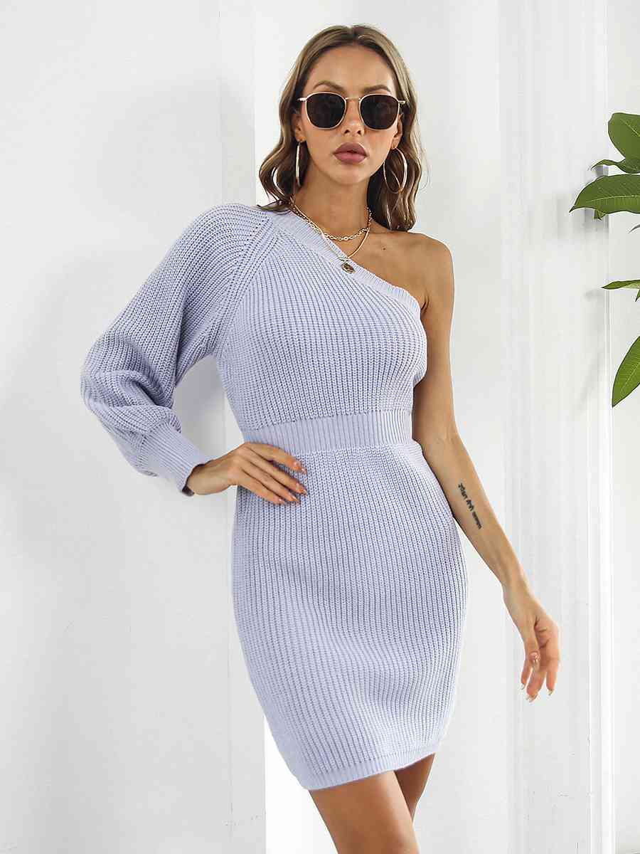 Stilla | Skulder Mini Sweater Kjole