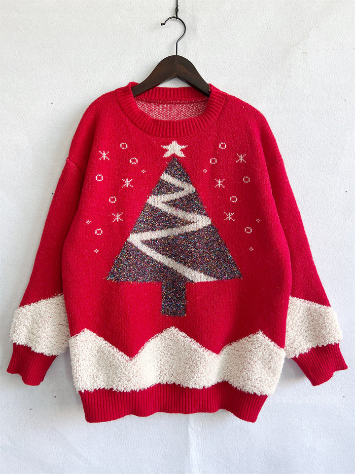 Stilla | Tree Graphic Dropped Shoulder Sweater