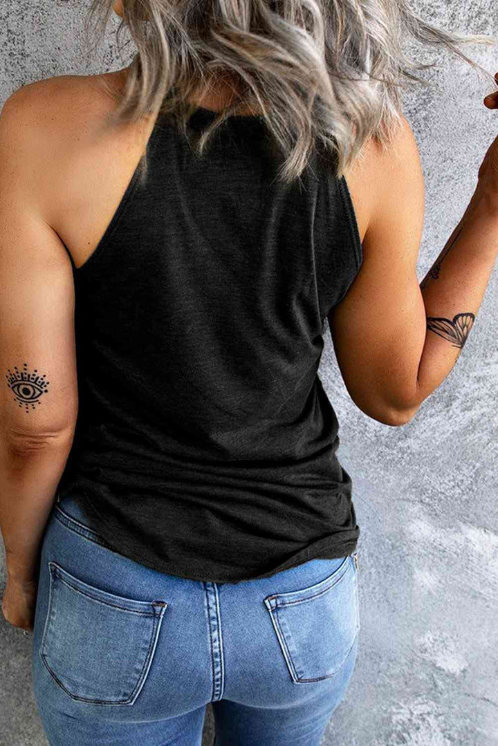 Stilla | Nakke Hvilende Hekse Ansigt Grafisk Tank Top