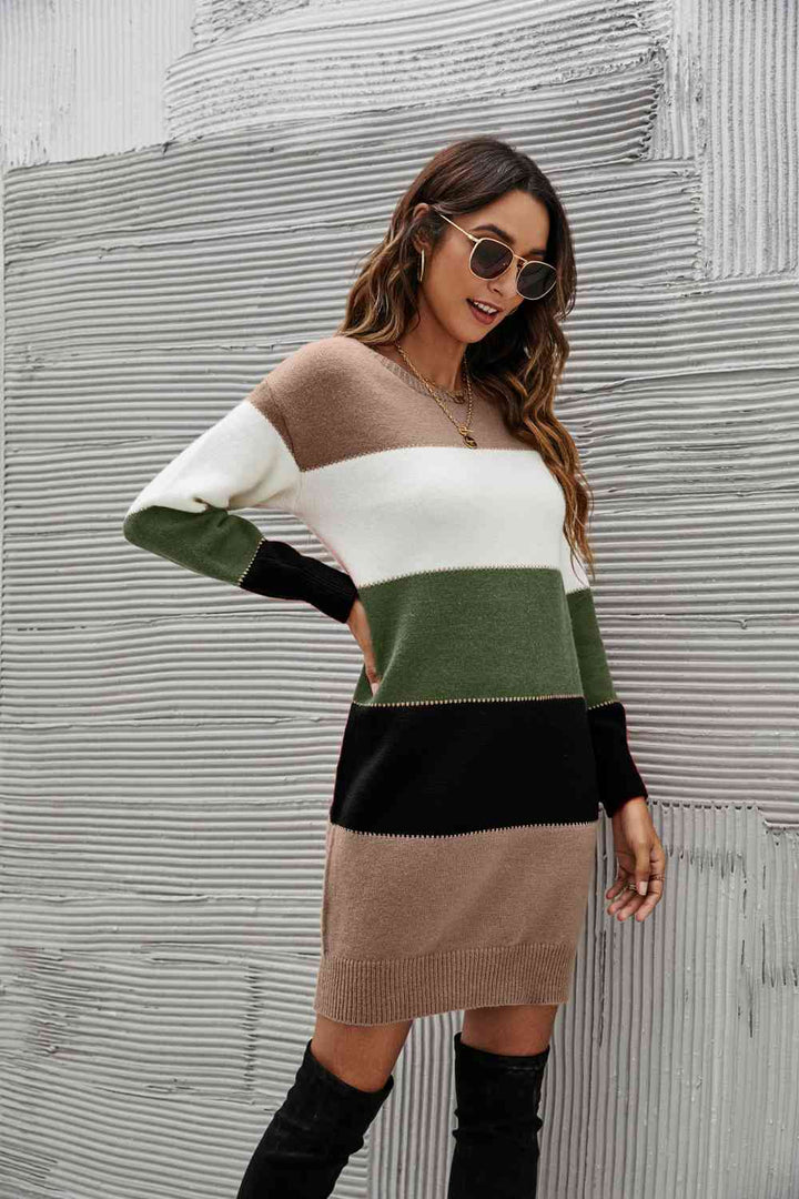 Stilla | Højre Stribet Sweater Kjole