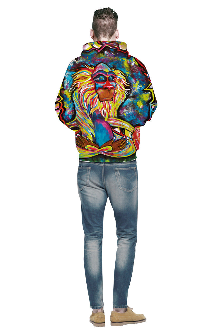 Dame hættetrøje med kreativ zebra-design og kunstmotiver Stilla