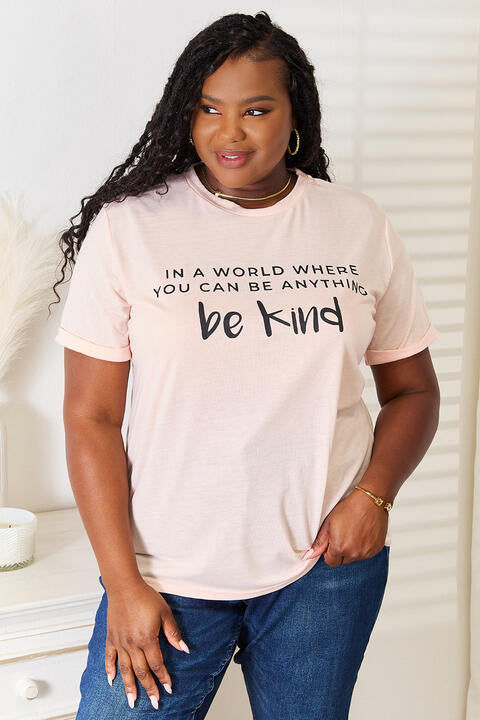 Stilla | Love Slogan Grafik Cuffed T-shirt