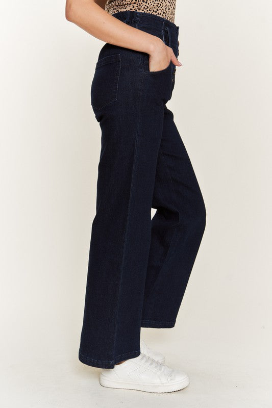 Stilla | Taljeret Knap Bred Ben Jeans