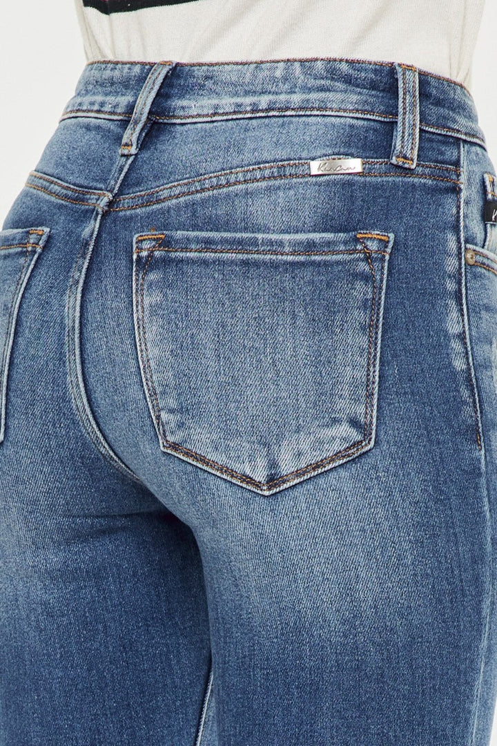 Stilla | Høj Talje Distressed Raw Hem Ankel Skinny Jeans