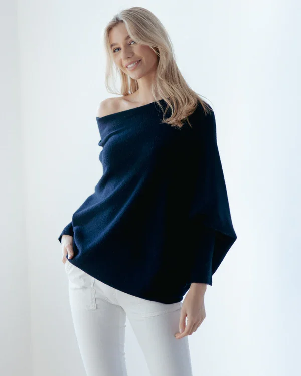 Stilla | Asymmetrisk Draperet Pullover
