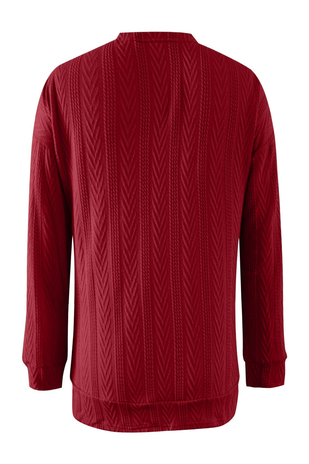 Stilla | Plus Size Tekstureret Åben Front Langærmet Cardigan