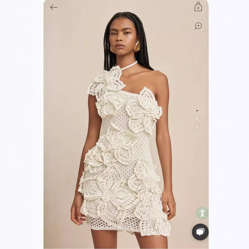 Stilla | Fashion Hængende Hals 3D Ferie Stil Blomsterkjole