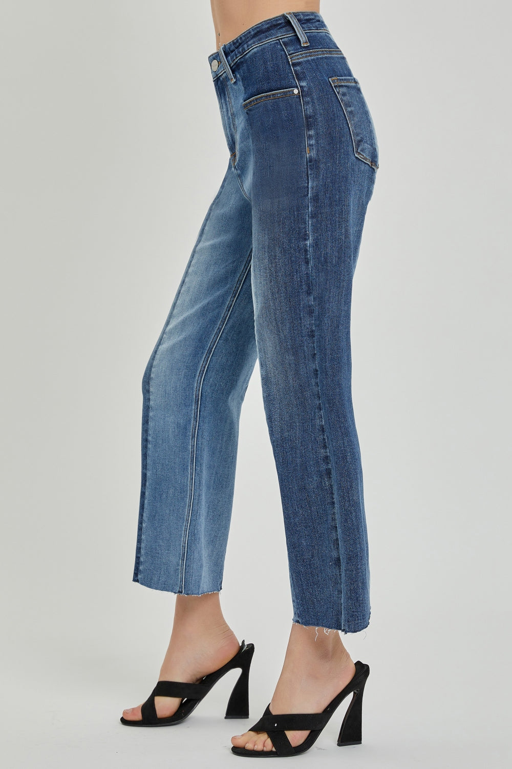 Stilla | Full Size Mid-Rise Waist To-Toned Jeans med Lommer