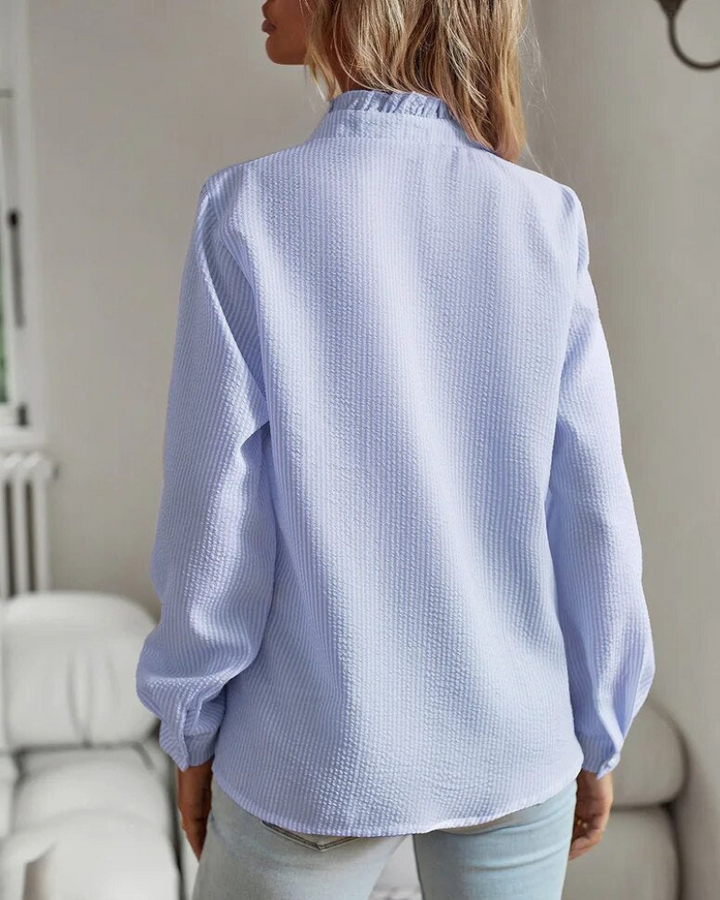 Stilla | Casual Bluse Med Flæser