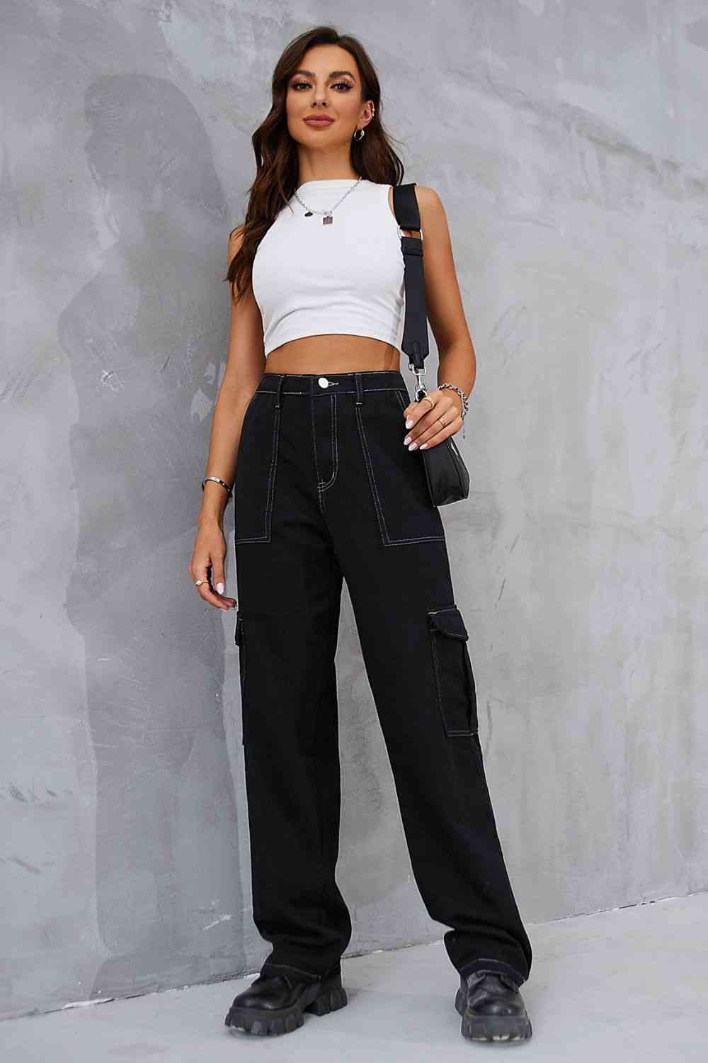 Stilla | Lange Strakke Ben-jeans Med Lommer