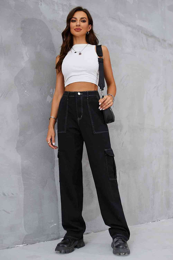 Stilla | Lange Strakke Ben-jeans Med Lommer