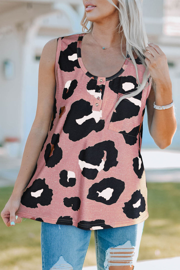 Stilla | Leopard Rund Hals Tank