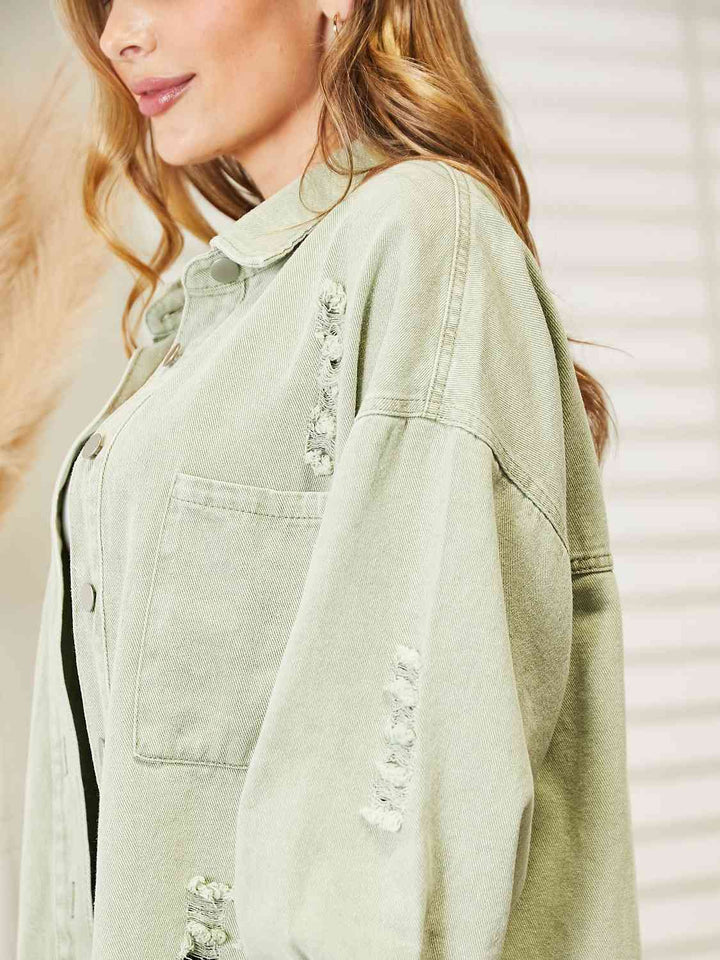 Stilla | Raw Hem Denim Jakke