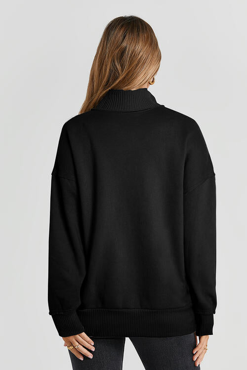 Stilla | Snap Drop Shoulder Langærmet Sweatshirt