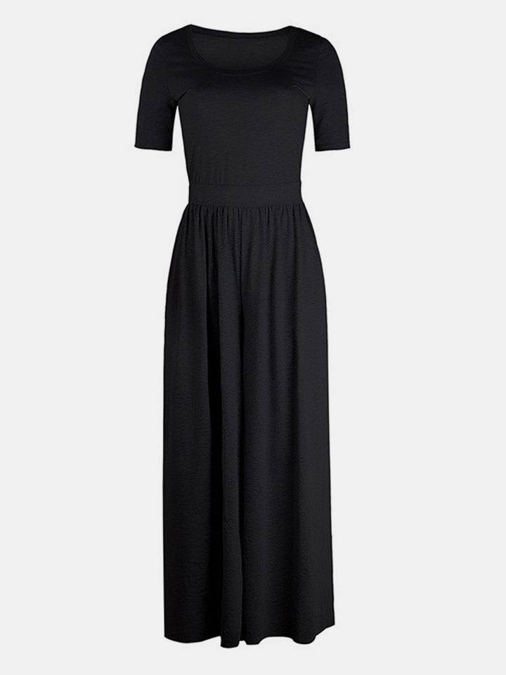 Stilla | Hals Korte Ærmer Jumpsuit