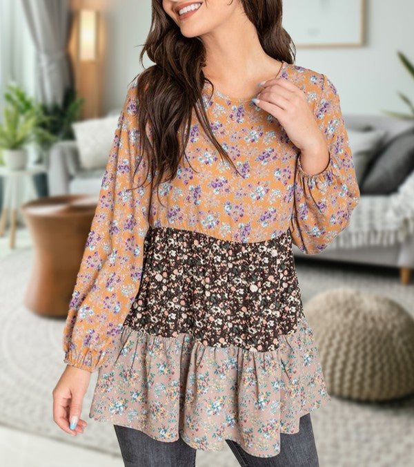 Stilla | Ditsy Floral Lagdelt Tunika