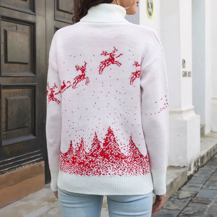 Stilla | Moderne Juletrøje med Turtleneck til Kvinder