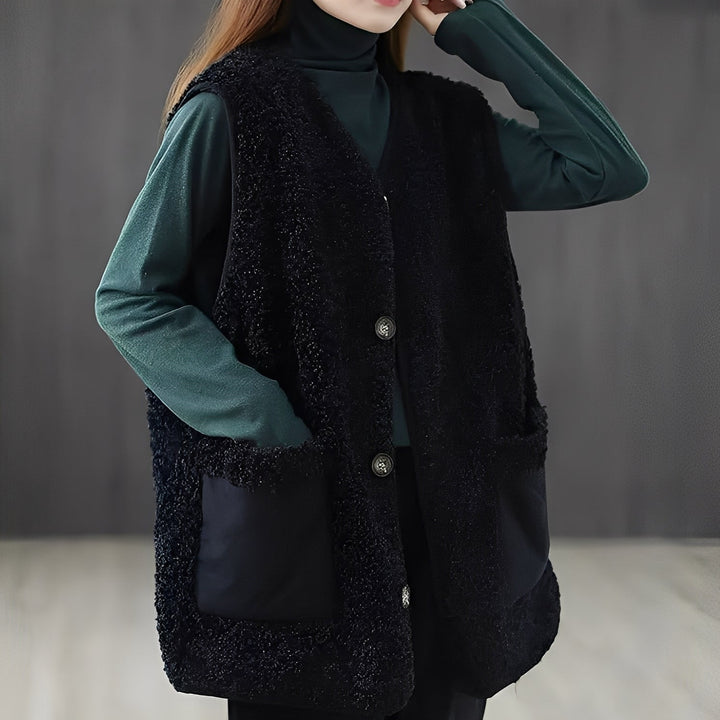 Stilla | Blød, Varm Damesvest med Lommer