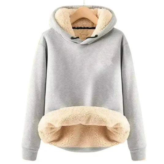 Stilla | Sweatshirt med Sherpa-fyr med hætte