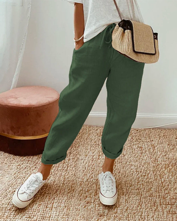 Stilla | Ant Sweat Luxe Linned Bukser