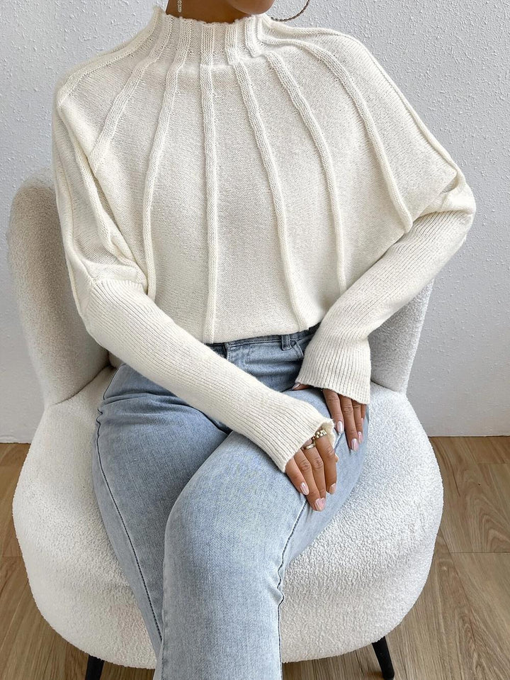 Stilla | Cashmere strikpullover med flagermusærmer