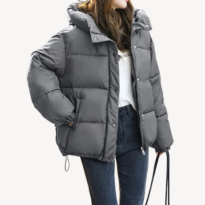 Stilla | Dame Hoodie Pufferjakke