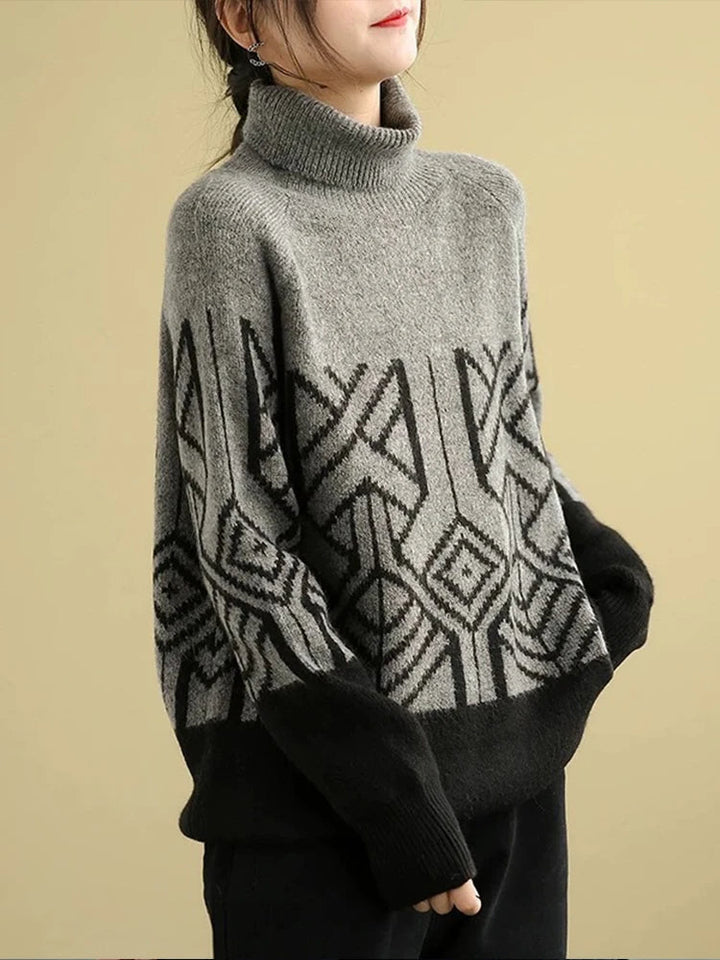 Stilla | Strikpullover med rullekrave