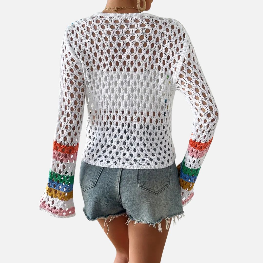Stilla | Dame Boho Vest Strikketrøje