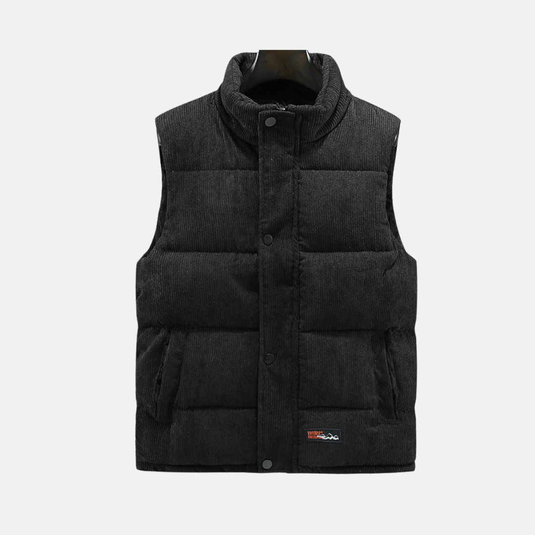 Stilla | Vest Cordbukser Steppet Relaxed Fit Høj Krave Tryknapper