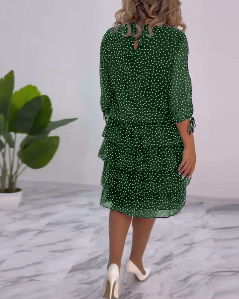 Stilla | Elegant Polkaprikket Kjole