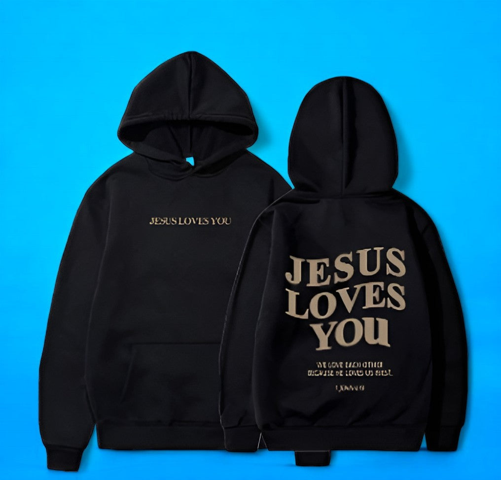 Stilla | Oversized Hættetrøje Jesus Elsker Dig