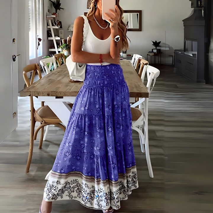 Stilla | Casual Dames Boho Maxi Nederdel
