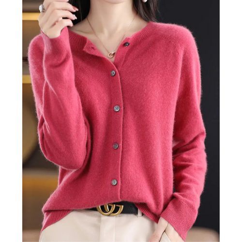 Stilla | Kvinders merinould cardigan O-hals