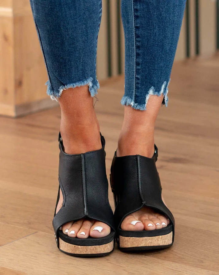 Skovae | Trendy Damen sandaler med kilehæls og ergonomisk fodbund