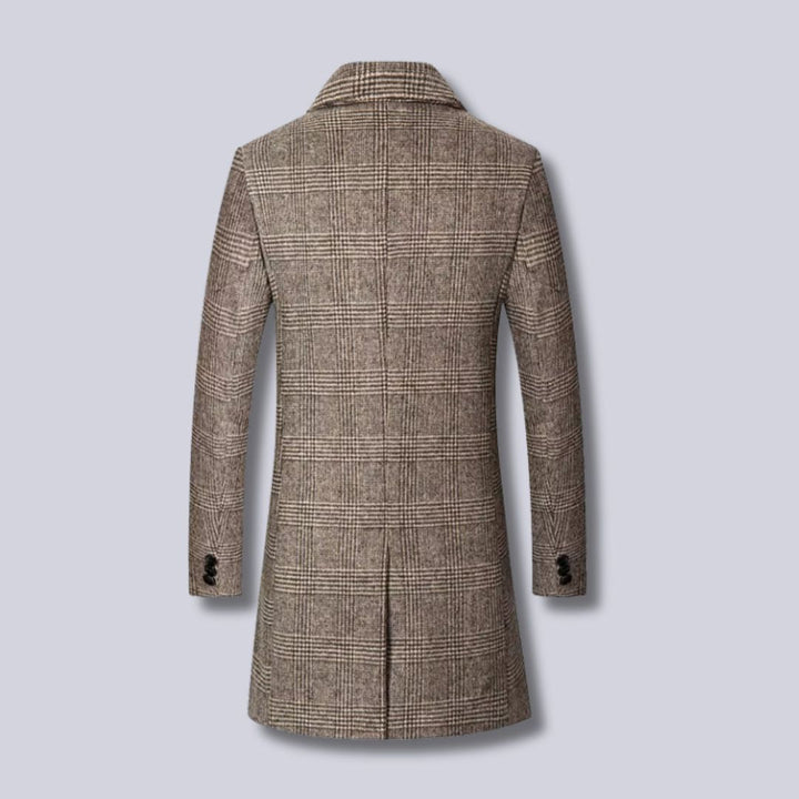 Stilla | Tjekket Uld-Trenchcoat