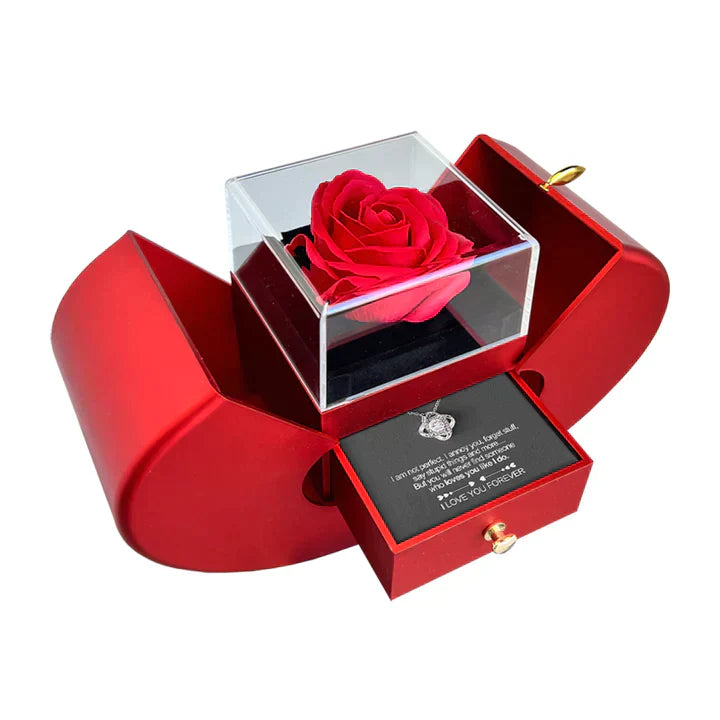 Stilla | Blomst Symbolsk hjerte med 14K kæde til din elskede