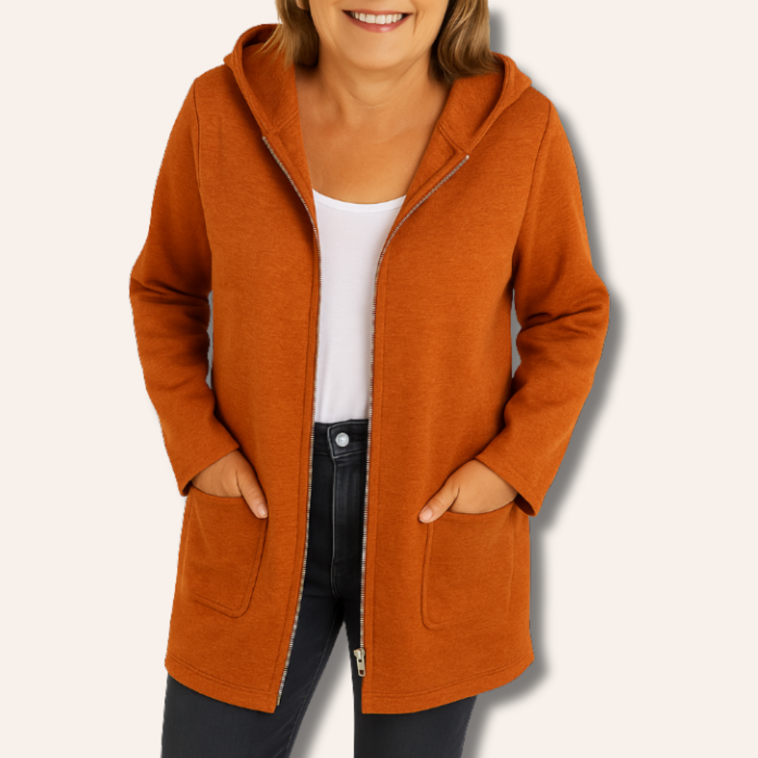 Stilla | Langærmet Cardigan med Hætte