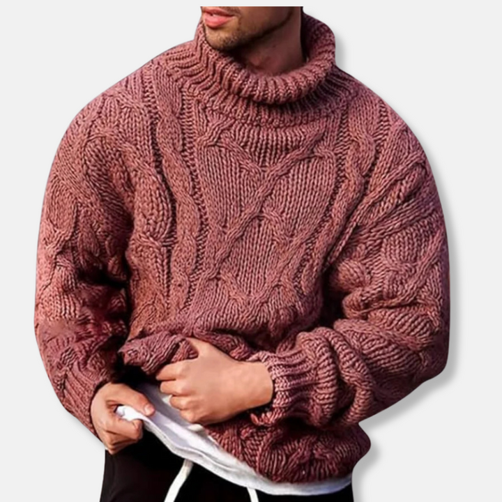 Stilla | Rullekrave Uldblanding Løs Pasform Flettemønster Pullover