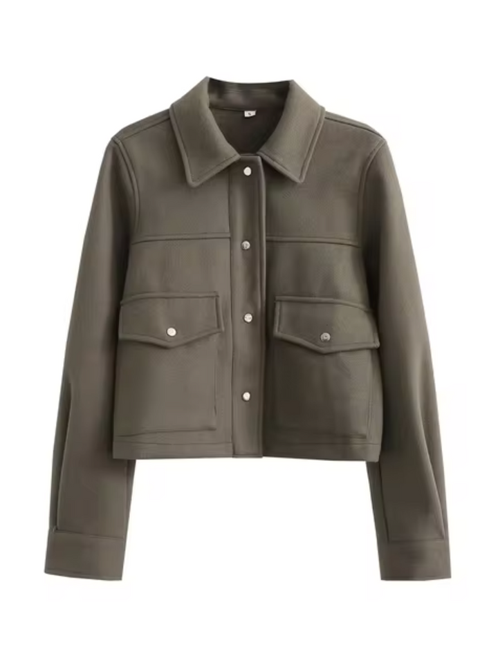 Stilla | Frakke med Knaplukning og Lommer Foran