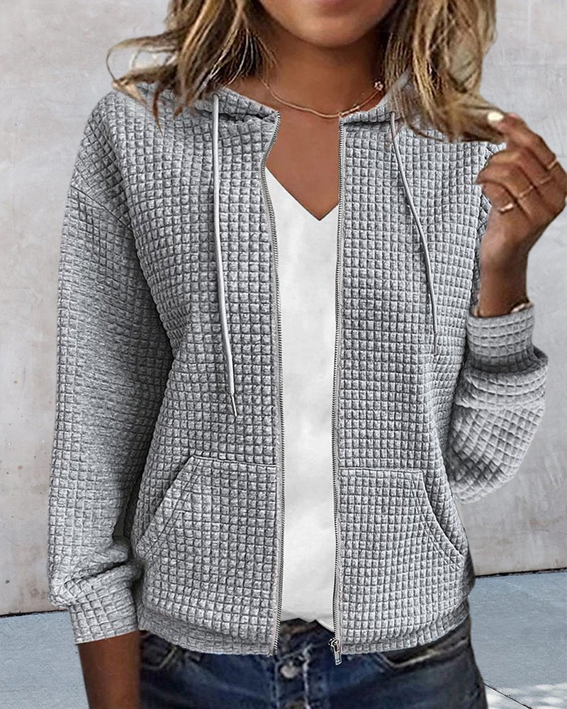 Stilla | Dame Zip-Up Fritids Hoodie