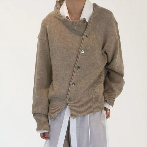 Stilla | Vest i cashmere med dobbelt knaplukning og sjove knapdetaljer