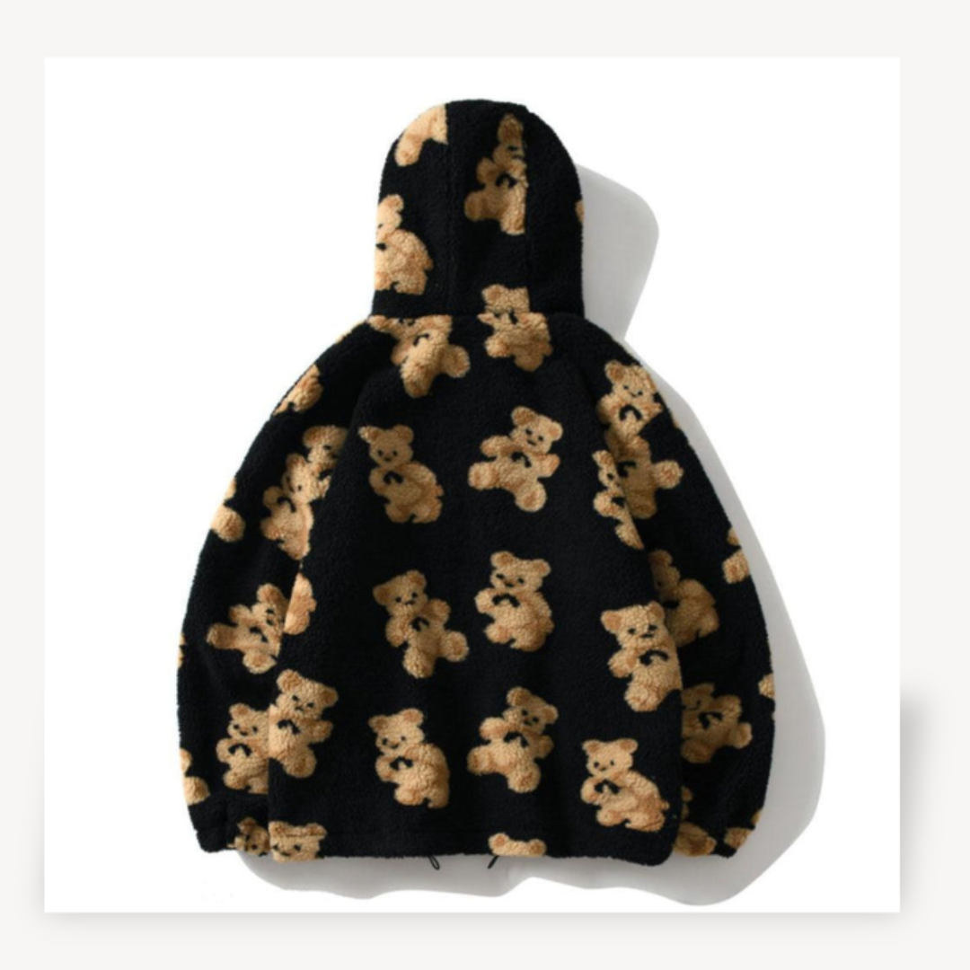 Stilla | Teddy Bear mønster hoodie til kvinder