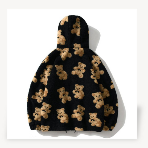Stilla | Teddy Bear mønster hoodie til kvinder