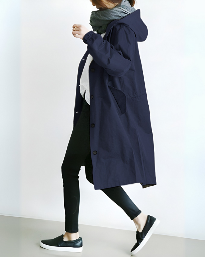 Stilla | Klassisk trenchcoat med hætte