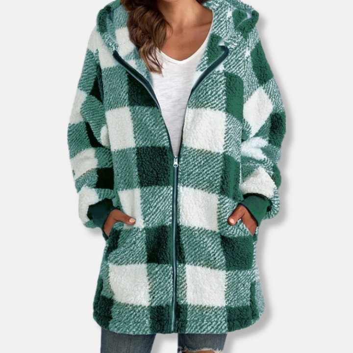 Stilla | Hoodie Oversized Fit Blødt strikkemateriale Lynlås Længere model Casual