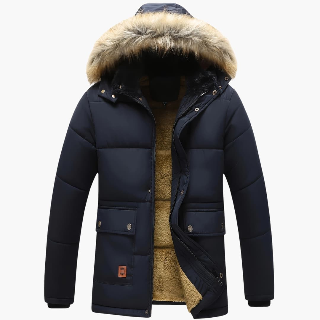 Stilla | Fleece-Hoodie med Lynlås til Herrer